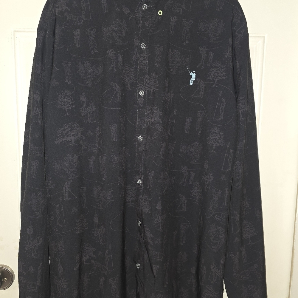 ⛳ William Murray Performance Golf Long Sleeve Button Down Shirt X-large - Picture 4 of 8